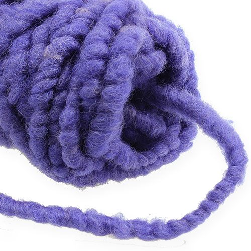 Felt cord fleece Mirabell 25m purple
