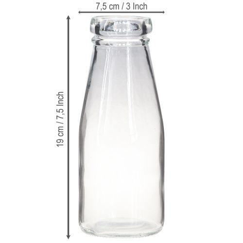 Product Bottle decoration glass bottle vase made of glass Ø7.5cm H19cm