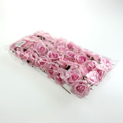 Floristik24 Foam rose Ø4.5cm light purple 36p