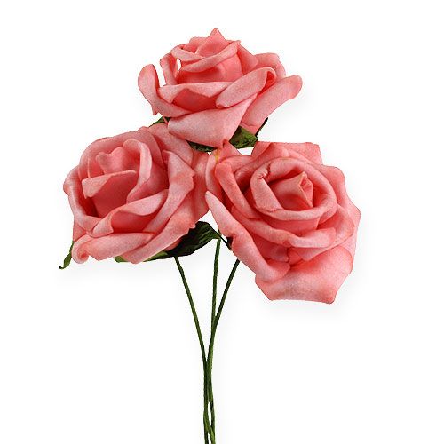 Floristik24 Foam rose Ø 6cm pink 27p