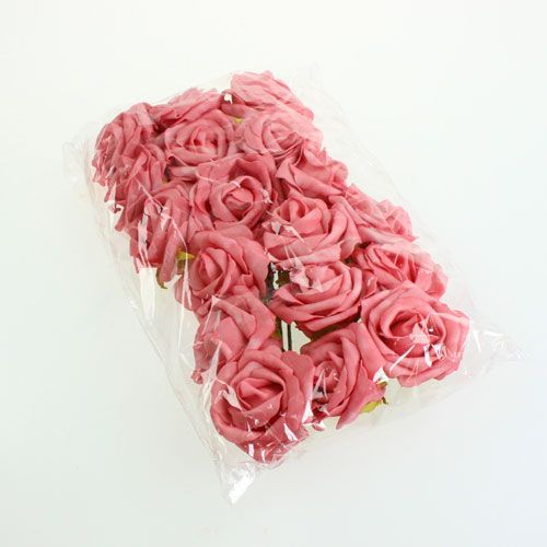 Floristik24 Foam Rose Ø 8cm Pink 18 pcs