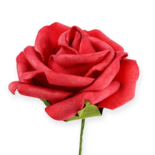 Product Foam Rose Ø6cm Red 27 pcs