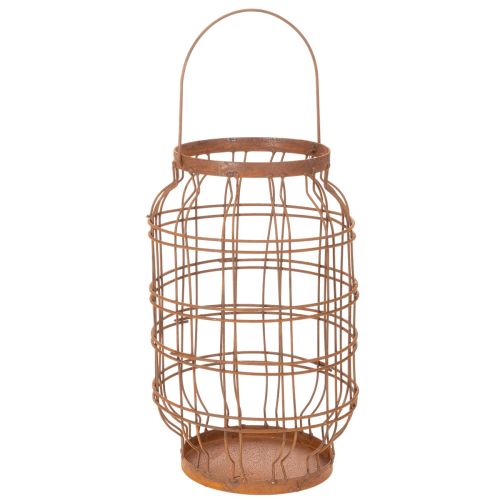 Garden lantern, metal, rusted finish, handle, vintage, Ø19.5cm buy online | Floristik24.ie