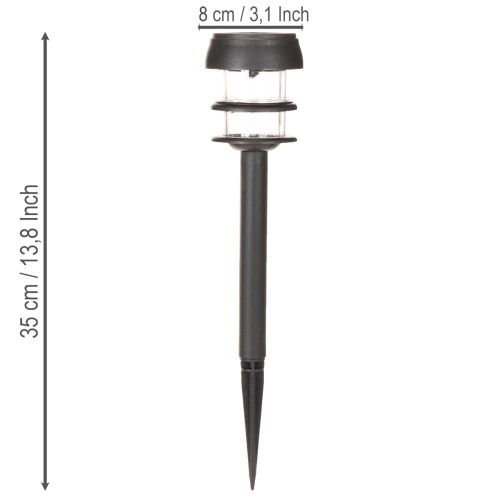 Solar garden lights with ground spike, outdoor lamps for garden paths, 35cm, 6 pieces | Floristik24.ie