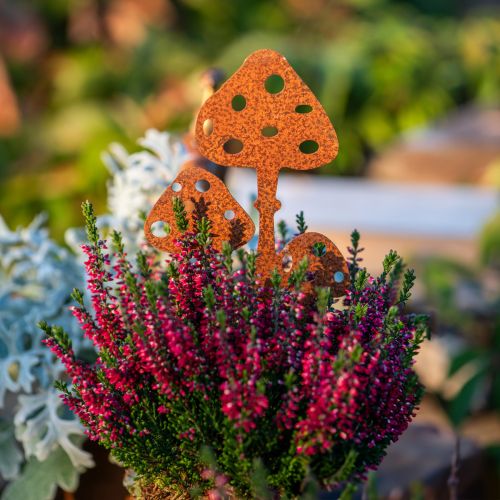 Garden Stake Edelrost Fly Agaric Decoration Stake 15cm 6pcs
