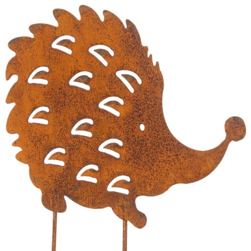 Garden stake hedgehog rust patina decorative garden stake 20cm | Floristik24.ie
