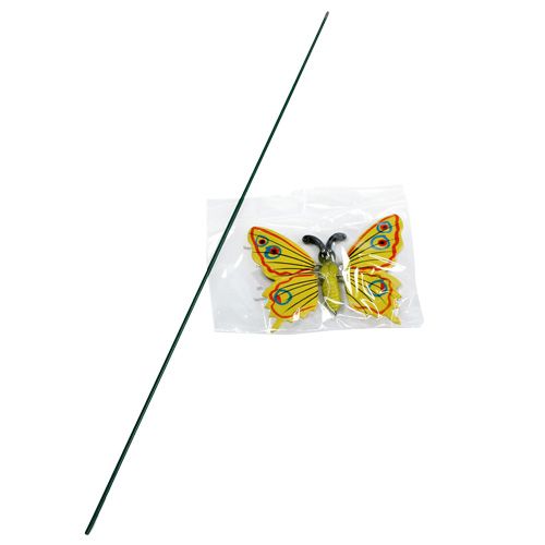 Floristik24 Butterfly on stick 17cm yellow