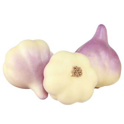 Vegetable Decoration Garlic Yellow Purple in Net Ø4.5cm 12 pcs