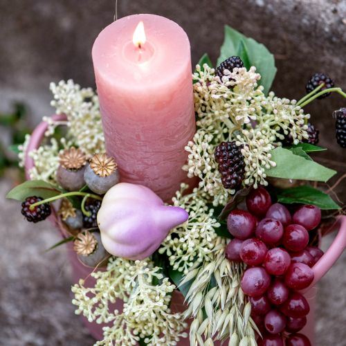 Product Vegetable Decoration Garlic Yellow Purple in Net Ø4.5cm 12 pcs