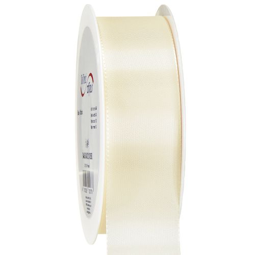 Gift ribbon and decorative ribbon taffeta ribbon cream 40mm 50m