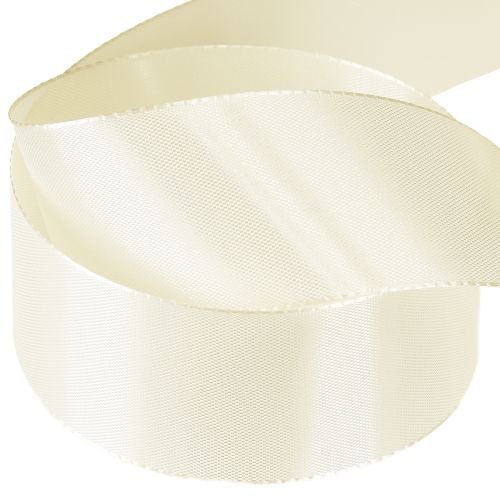 Product Gift ribbon and decorative ribbon taffeta ribbon cream 40mm 50m