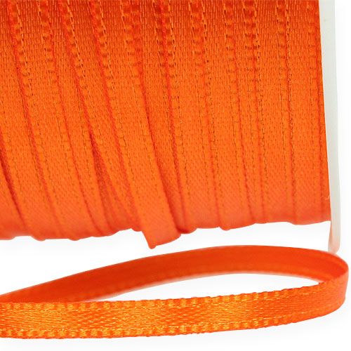 Product Satin ribbon gift ribbon decorative ribbon orange 3mm × 50m