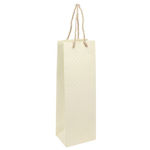 Gift Bag for Bottles Paper Cream 12×9×36cm 1 pc