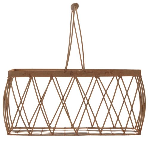 Wire basket, metal, rust look, 28x13.5x14cm, 2 pieces | Floristik24.ie
