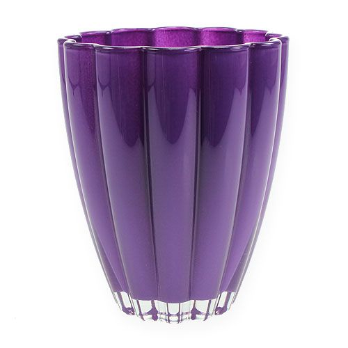 Floristik24 Glass vase "Bloom" violet Ø14cm H17cm
