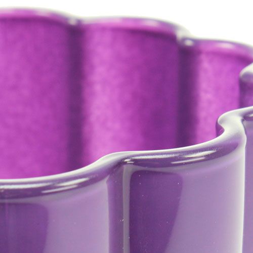 Product Glass vase &quot;Bloom&quot; violet Ø14cm H17cm