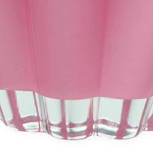 Floristik24 Glass vase "Bloom" pink Ø14cm H17cm