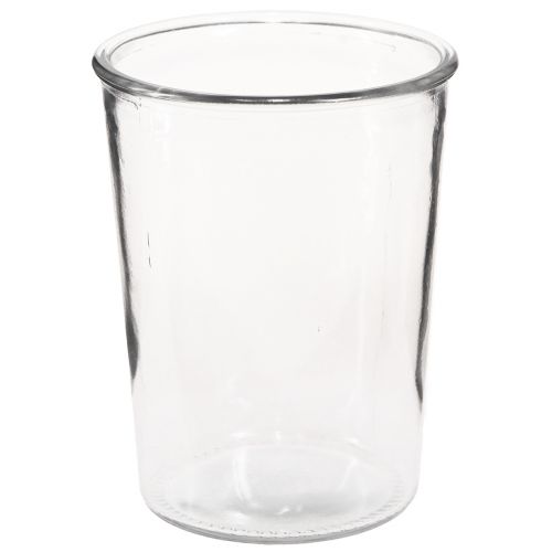 Floristik24 Glass Vase Conical Decorative Vase Transparent Ø12cm H15.5cm 2pcs