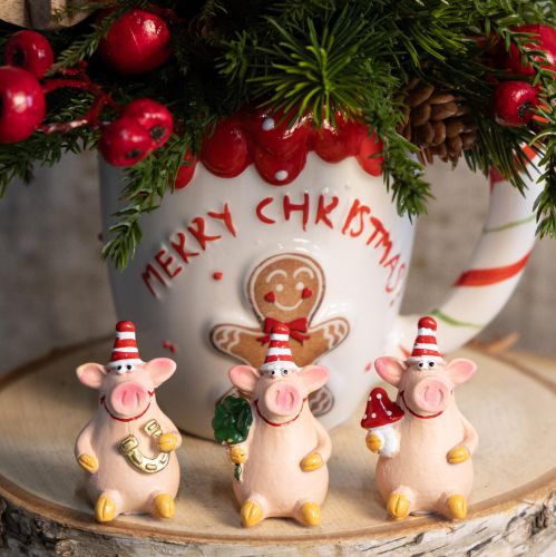 Product Lucky Pig Decoration Pig with Lucky Charms 5cm 6pcs