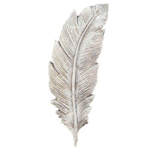 Product Grave decoration feather grey white grave decoration polyresin 15.5cm 4 pcs