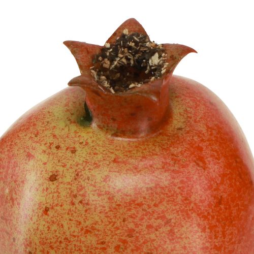 Product Artificial pomegranate decoration set in a net, deceptively realistic, red-yellow-green, Ø5.5cm, 12 pieces