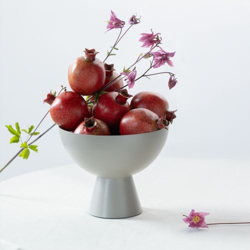 Product Artificial pomegranate decoration set in a net, deceptively realistic, red-yellow-green, Ø5.5cm, 12 pieces