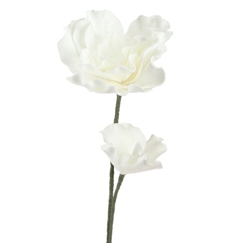 Floristik24 Large Foam Flowers Foam Artificial Flowers White 85cm 2pcs