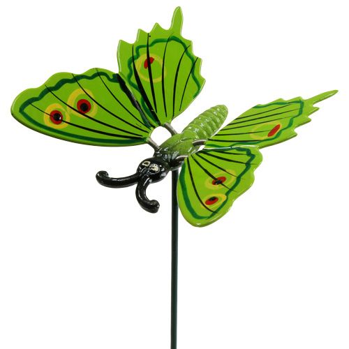 Butterfly on the stick 17cm green