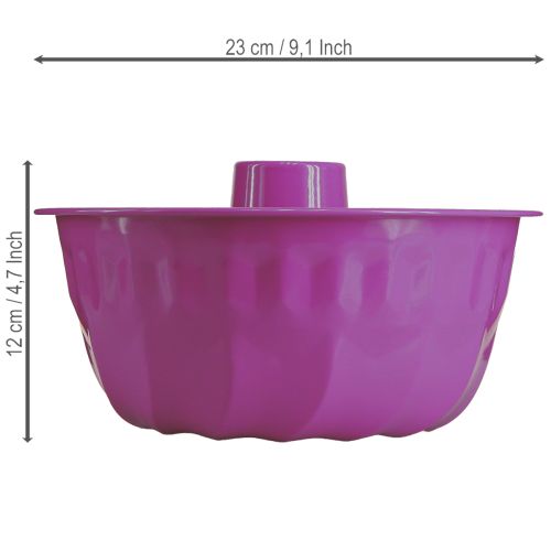 Product Bundt cake mold, metal, decorative cake mold, purple, Ø23cm, H12cm