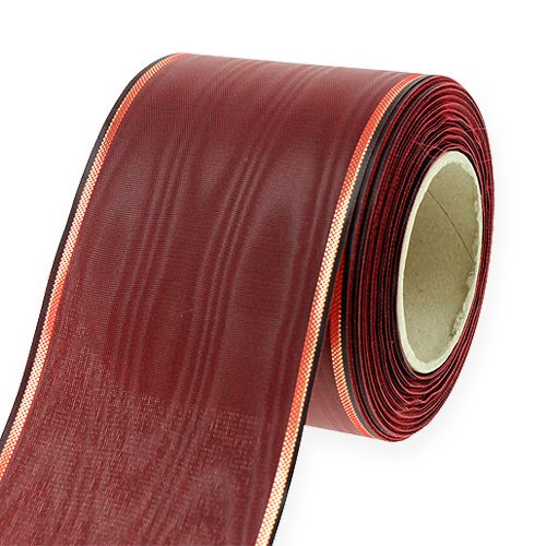 Product Bordeaux wreath ribbon 7.5cm 25m floral arrangements funeral floristry