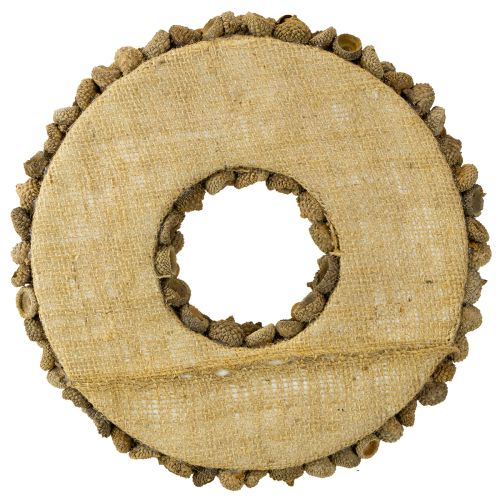 Product Natural wreath, autumn decoration, acorns, door wreath, wall wreath, DIY, Ø30cm