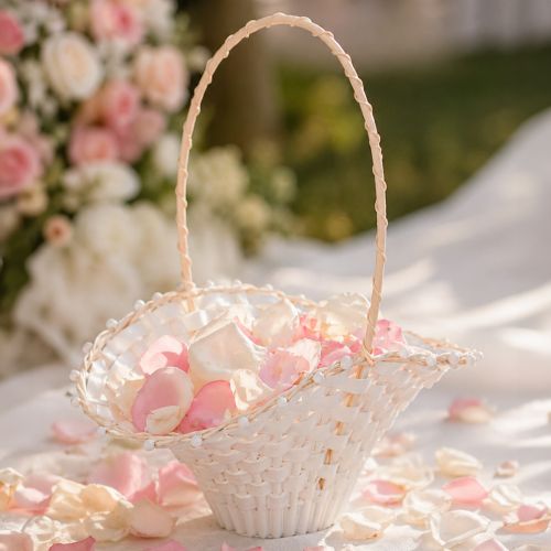 Wedding flower girl basket 24cm x 17cm | Floristik24.ie