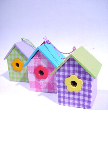 Bird houses to hang 9cm 6pcs. sort | Floristik24.ie