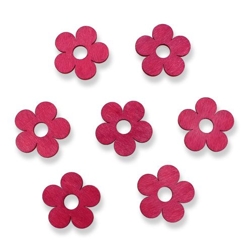Wooden flowers Ø4cm pink 72 pcs | Floristik24.ie
