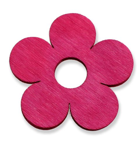 Wooden flowers Ø4cm pink 72 pcs | Floristik24.ie