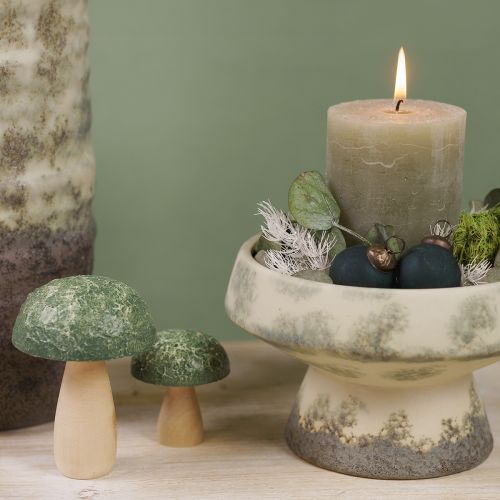 Product Wooden mushrooms decoration mushrooms autumn decoration wood assorted 11×7.5cm 3pcs