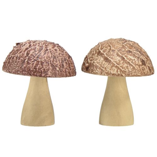 Product Wooden mushrooms decoration mushrooms table decoration autumn brown natural 5×6cm 8 pcs