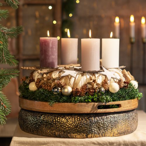 Product Wooden Stars Decoration Scatter Decoration Christmas Natural 3/5/7cm 29 pcs