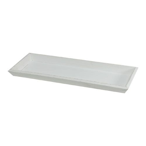 Floristik24 Wooden tray white 39cm x 15cm