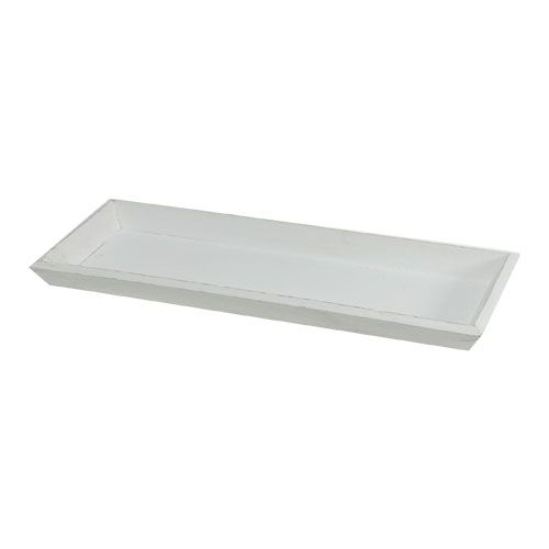 Wooden tray white 39cm x 15cm