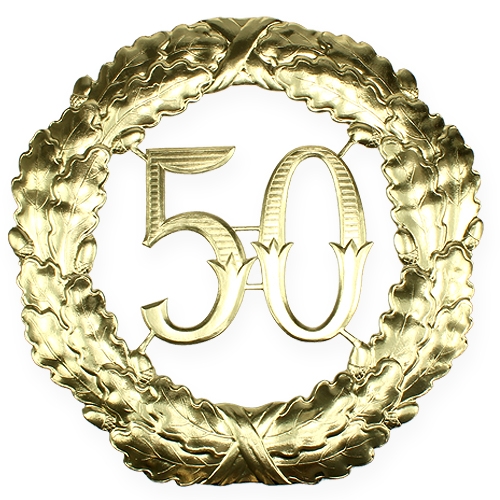 Product Anniversary number 50 in gold Ø40cm