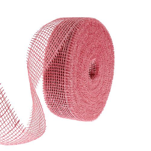 Jute ribbon pink 5cm 40m