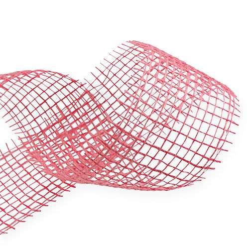 Product Jute ribbon pink 5cm 40m