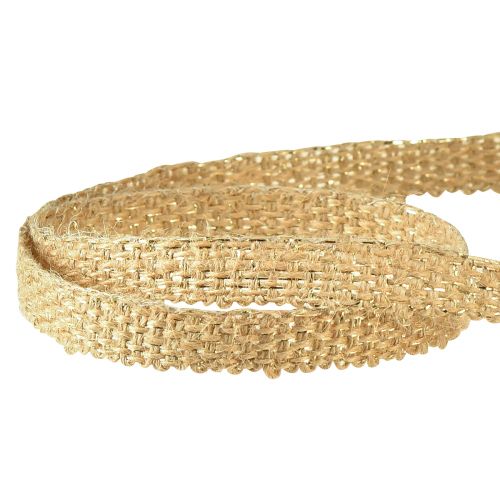 Product Jute Ribbon Rustic Decorative Ribbon Jute Natural Gold 12mm 10m
