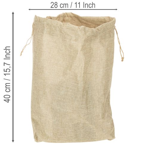 Jute bag 28×10cm H40cm | Floristik24.ie