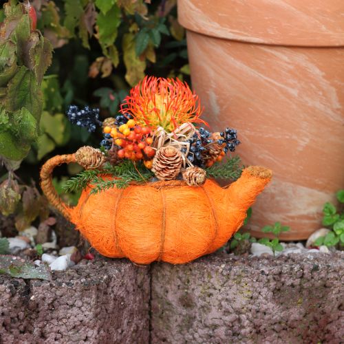 Floristik24 Jug for planting pumpkin decoration orange/yellow-green Ø13cm