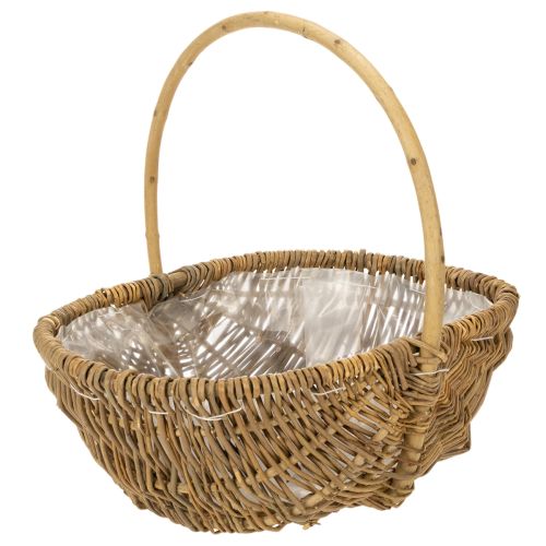 Potato basket 43/33/23cm with foil, natural, set of 3. buy online | Floristik24.ie