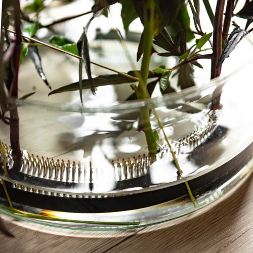 Product Kenzan flower arranging aid with brass pins for floral arrangements