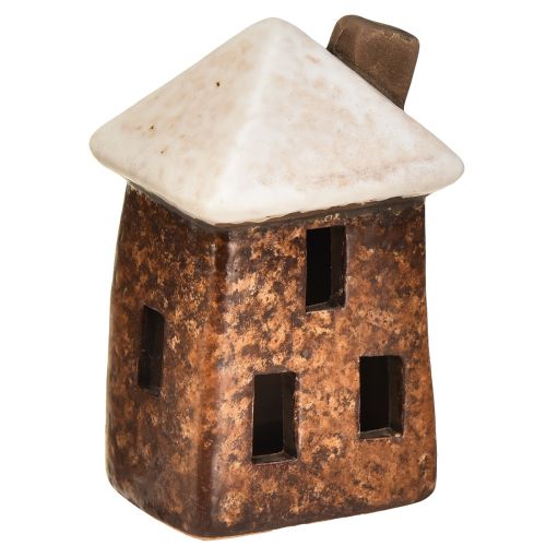 Floristik24 Charming set of 3 ceramic houses – Various colours, 9 cm – Atmospheric lighting decoration for every room – 3 pieces