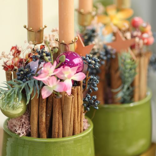 Product Candle holder crown golden, stick candle holder metal 4 pieces